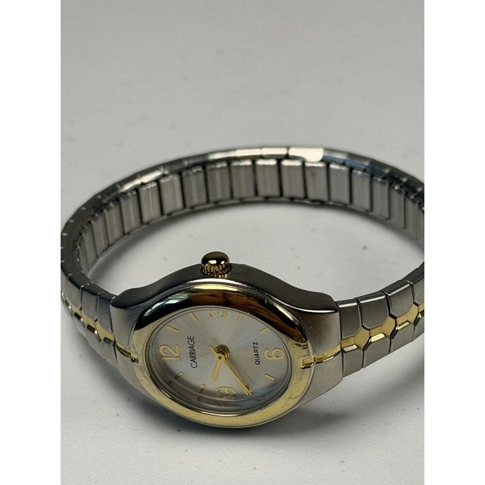 Carriage by Timex Women’s Two Tone Quartz Watch Stretch Band